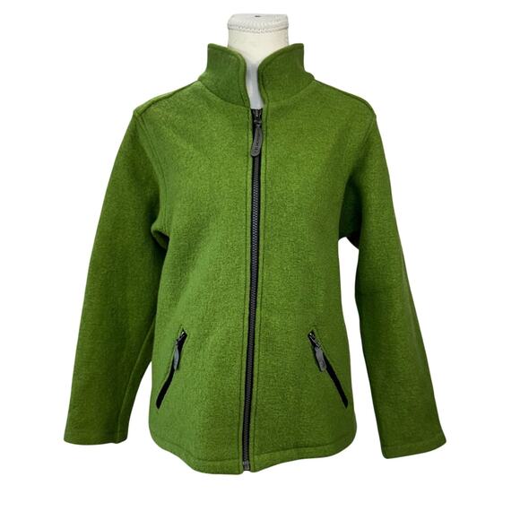 ibex Jackets & Blazers - Ibex Merino Wool Full Zip Jacket Medium Green Gorpcore Earthy Outdoors Camping